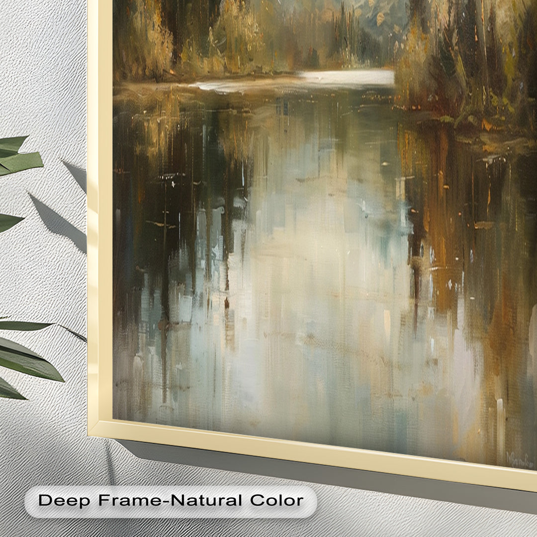 Lake Landscape – Framed Modern Oil Paintings