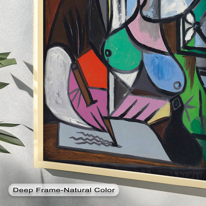 Dreaming Scribe – Woman Writing by the Window Picasso Oil Painting