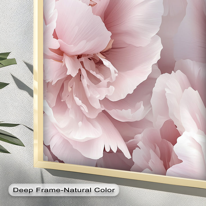 Blushing Petal Bloom – Soft Pink Peony Flower Oil Painting
