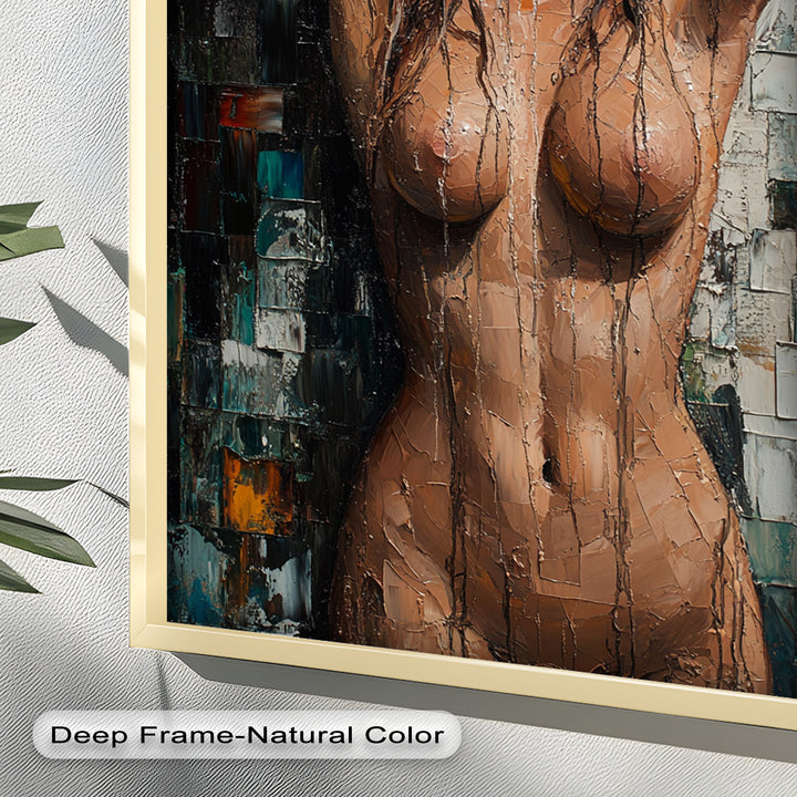 Sensual Mosaic – Abstract Female Nude Oil Painting
