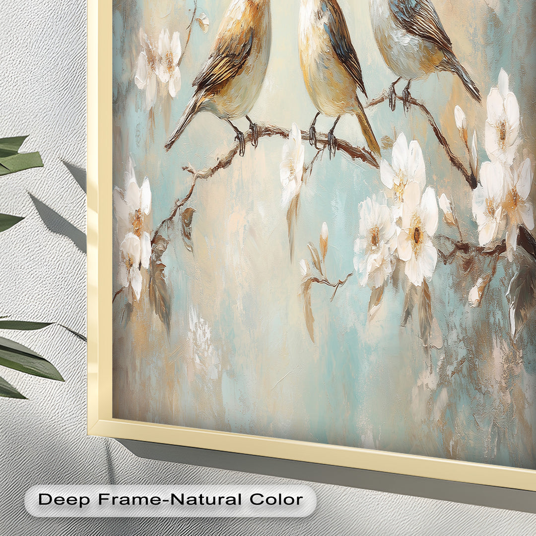 Springtime Songbirds – Animal Oil Painting