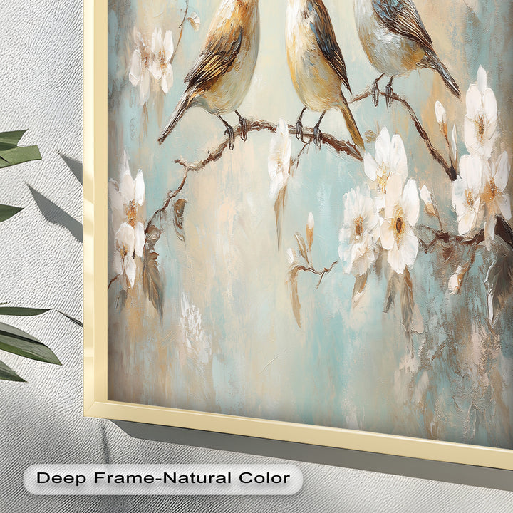 Springtime Songbirds – Animal Oil Painting