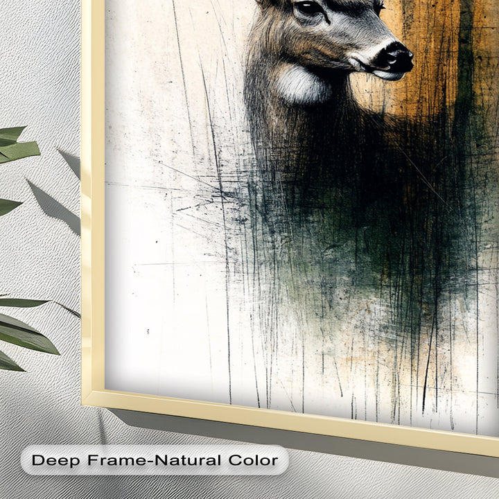 Majestic Deer Portrait - Animal Oil Painting