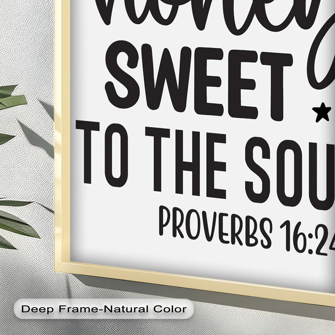 Kind Words Like Honey – Proverbs 16:24 Oil Painting - MyPhotoStation