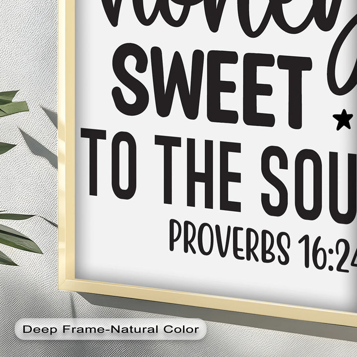 Kind Words Like Honey – Proverbs 16:24 Oil Painting - MyPhotoStation