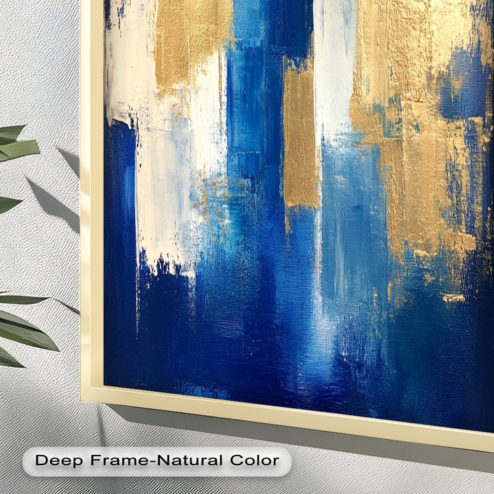 Blue Harmony Abstract – Modernes Ölgemälde