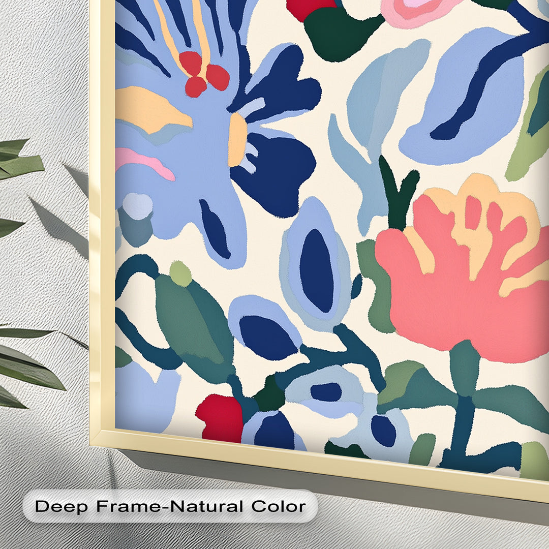 Bold Garden Whimsy – Lebendiges Boho-Blumen-Ölgemälde