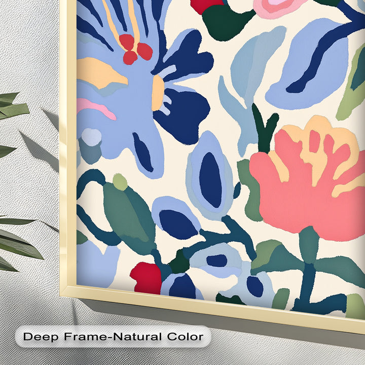 Bold Garden Whimsy – Lebendiges Boho-Blumen-Ölgemälde