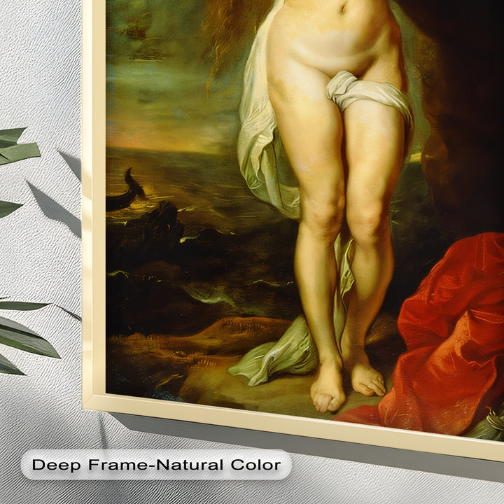Andromeda Bound – Mythological Renaissance Nude Oil Painting