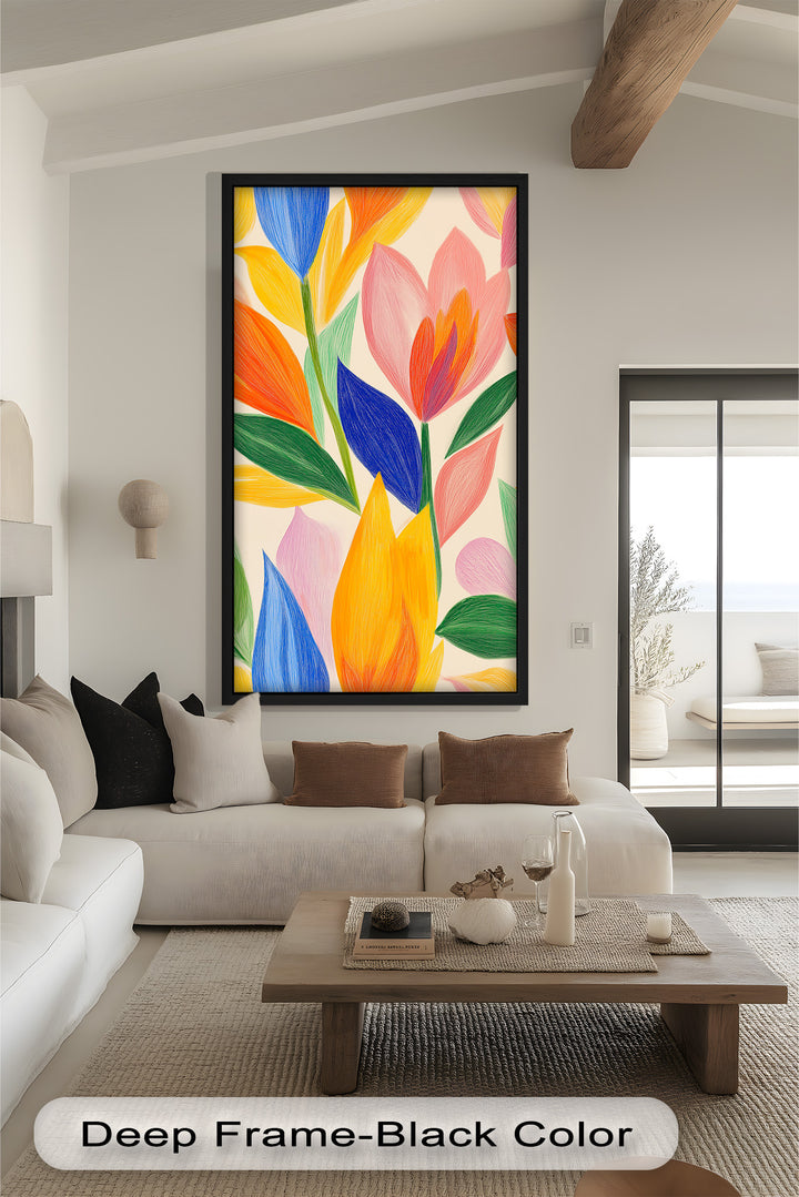 Whimsical Garden – Abstract Botanical Oil Painting