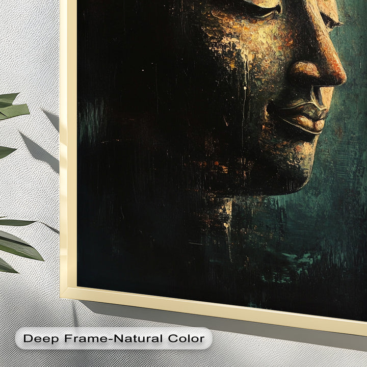 Buddha Face Wall Art – Religious Oil Painting