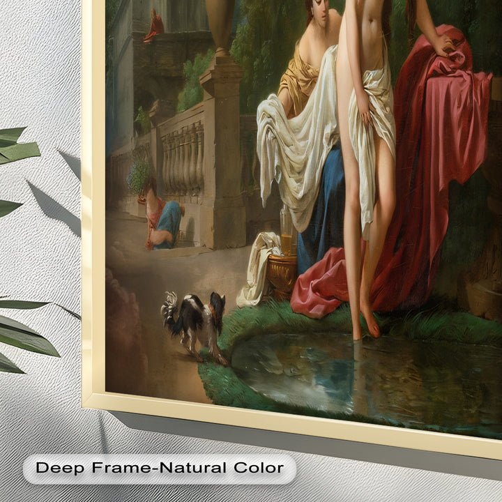 Bathing in the Garden – Neoclassical Elegance Oil Painting