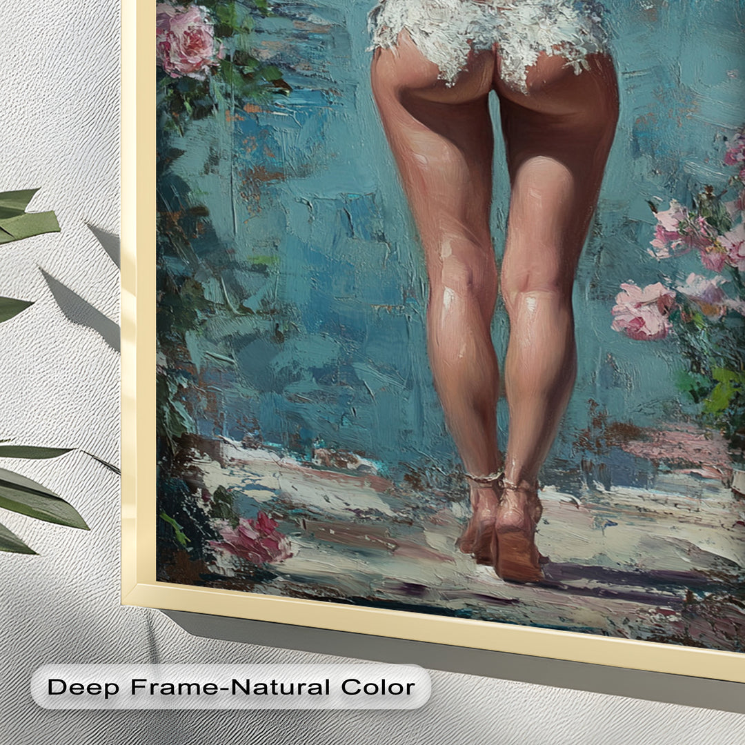 Garden Muse – Romantic Floral Nude Oil Painting