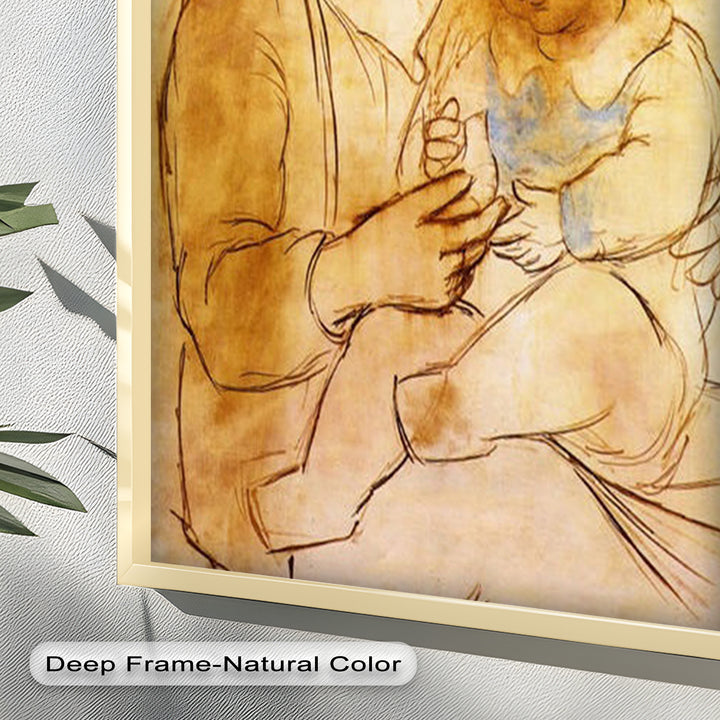 Tender Affection – Mother and Child Picasso Oil Painting