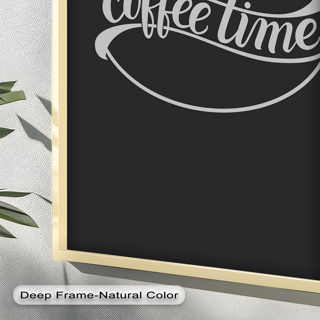 Modern Coffee Time Typography – Minimalist Oil Painting