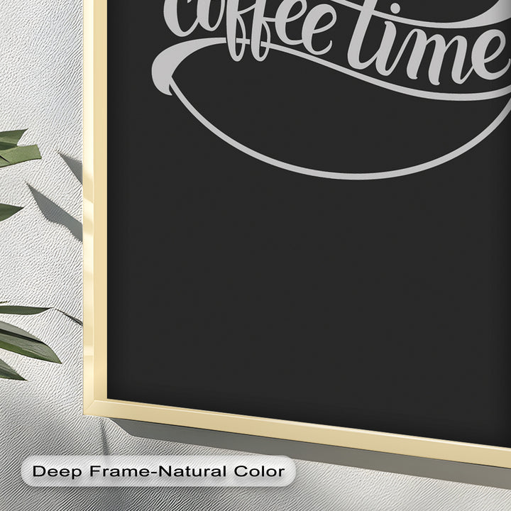 Modern Coffee Time Typography – Minimalist Oil Painting