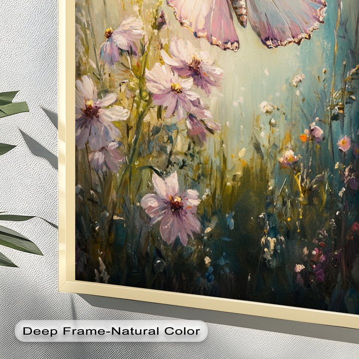 Butterfly Among Wildflowers – Animal Oil Painting