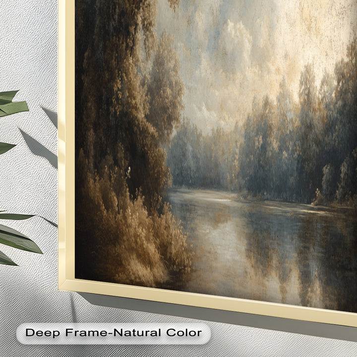Forest Lake Wall Art – Nature Oil Painting