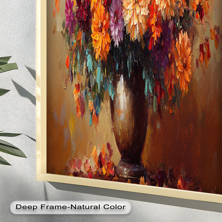 Dahlia Bouquet Wall Art – Still Life Oil Paintings