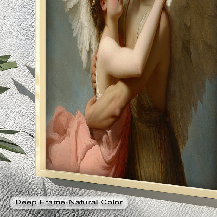 Heavenly Embrace – Cupid and Psyche Renaissance Love Oil Painting