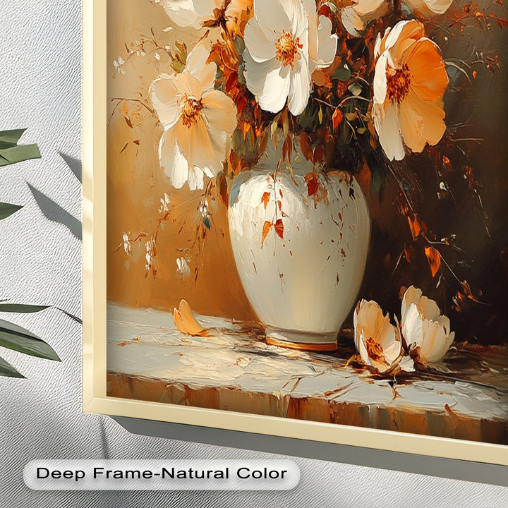 Warm Floral Arrangement – Flower Vase Oil Paintings