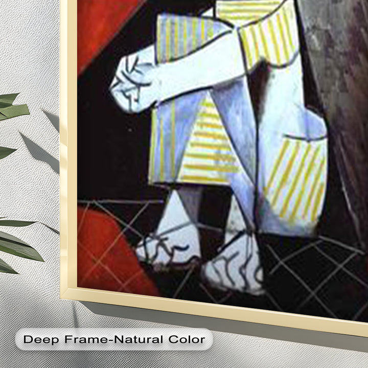 Seated Boy with Striped Garment – Picasso Oil Painting