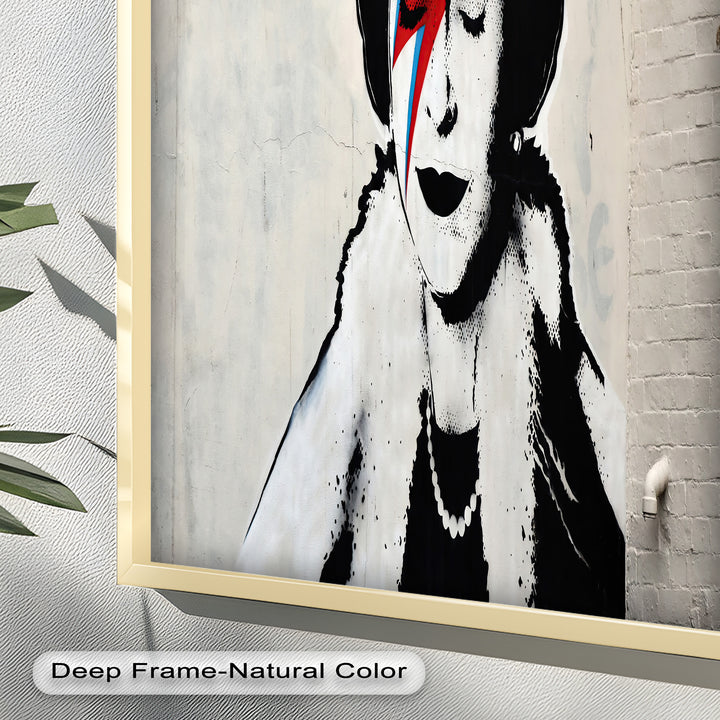 Royal Rebellion – Queen with Bowie Bolt Banksy Oil Painting