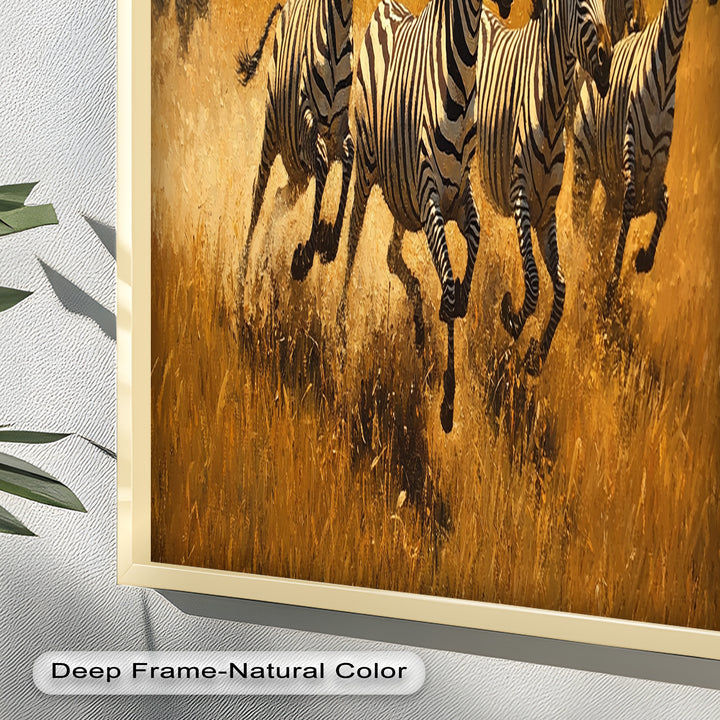 Running Wild – Zebra Oil Painting