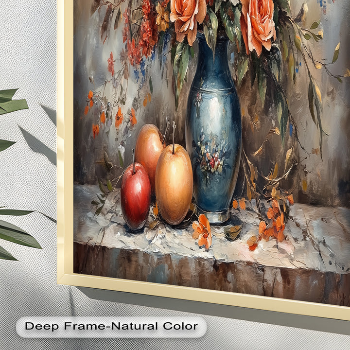 Vintage Floral Harmony – Still Life Oil Painting