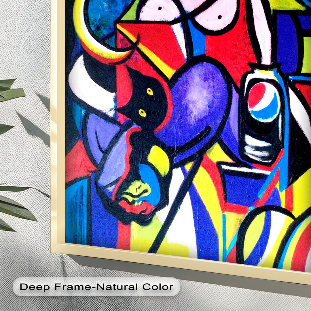Bold Pepsi Pop Art Wall Art – Abstract Oil Painting