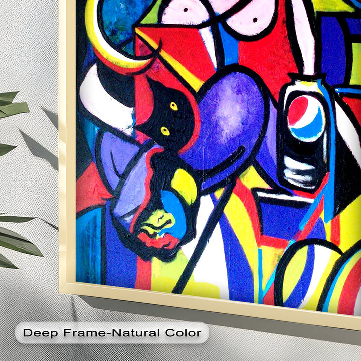 Bold Pepsi Pop Art Wall Art – Abstract Oil Painting
