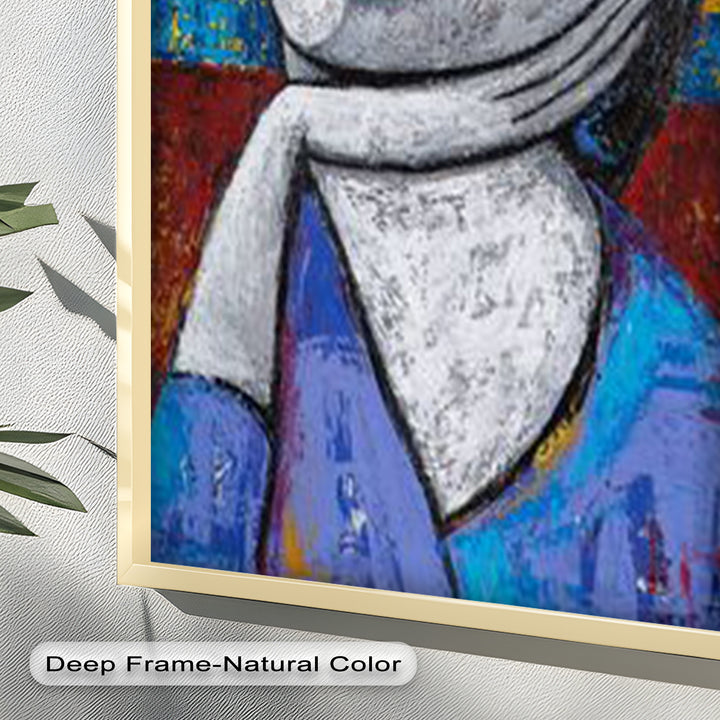 Quiet Reflection – Textured Modern Portrait Picasso Oil Painting