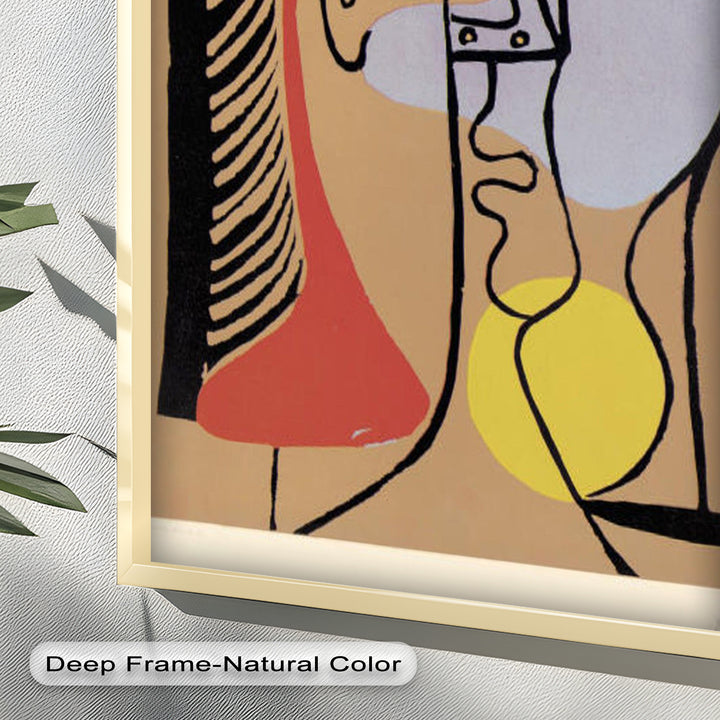 Fragmented Gaze – Minimalist Cubist Portrait Picasso Oil Painting