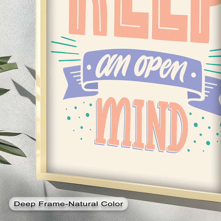 Always Keep an Open Mind – Pastel Typography Oil Painting - MyPhotoStation