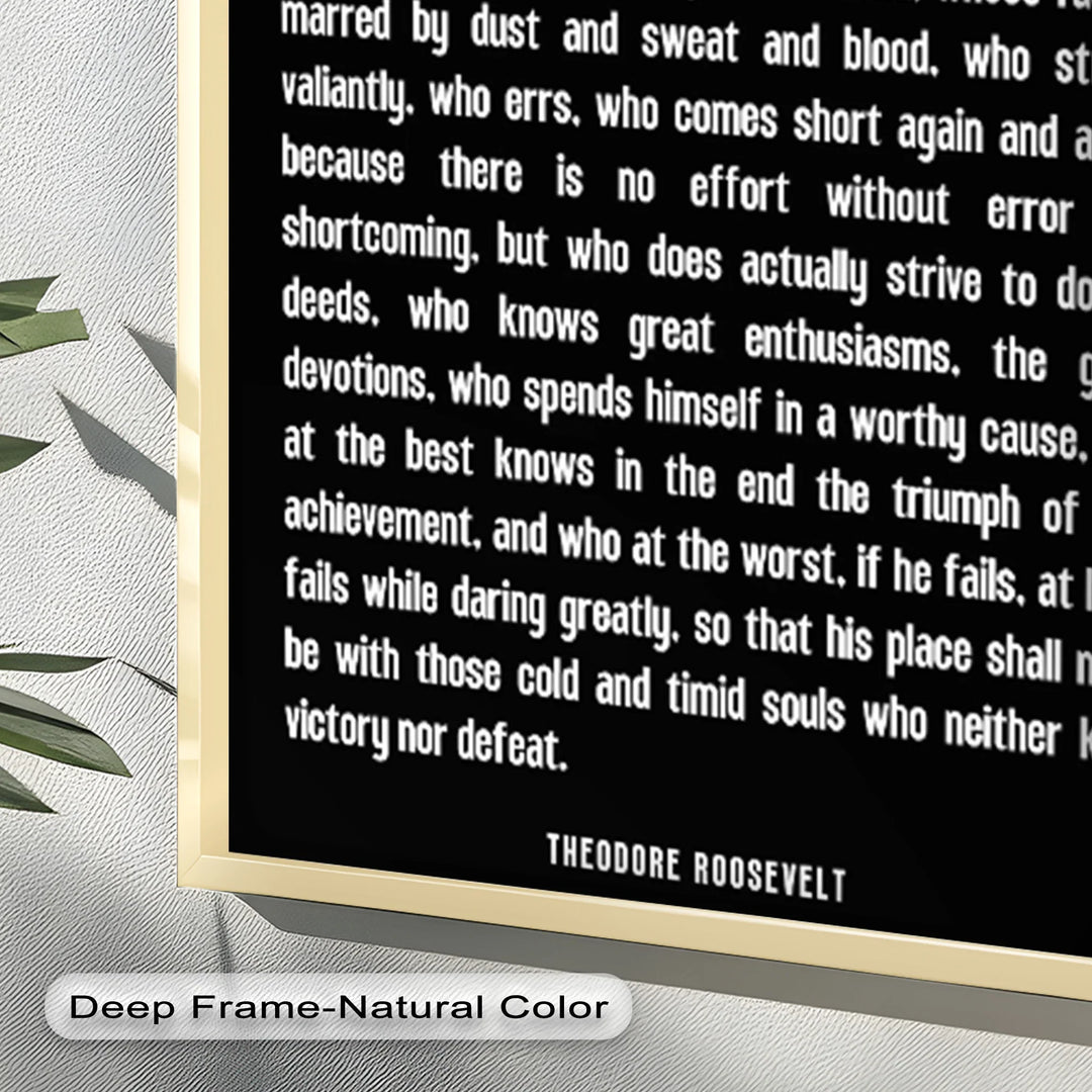 The Man in the Arena – Typography Oil Painting - MyPhotoStation
