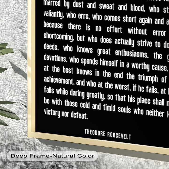 The Man in the Arena – Typography Oil Painting - MyPhotoStation