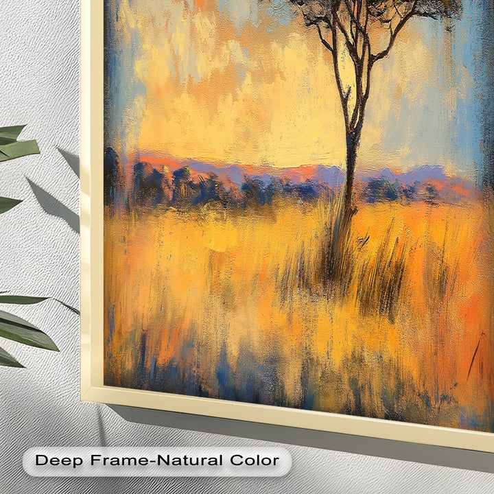 African Savannah Tree Wall Art – Landscape Oil Painting