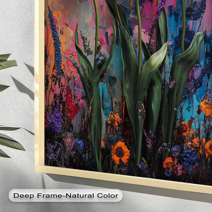 Colorful Tulip Garden - Flower Oil Painting