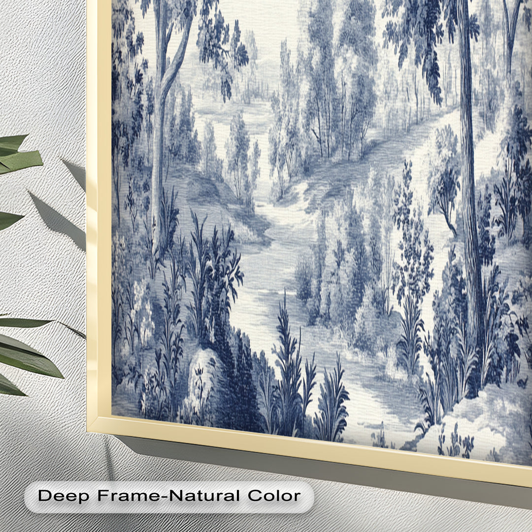 Monochrome Forest Wall Art – Classic Landscape Oil Painting
