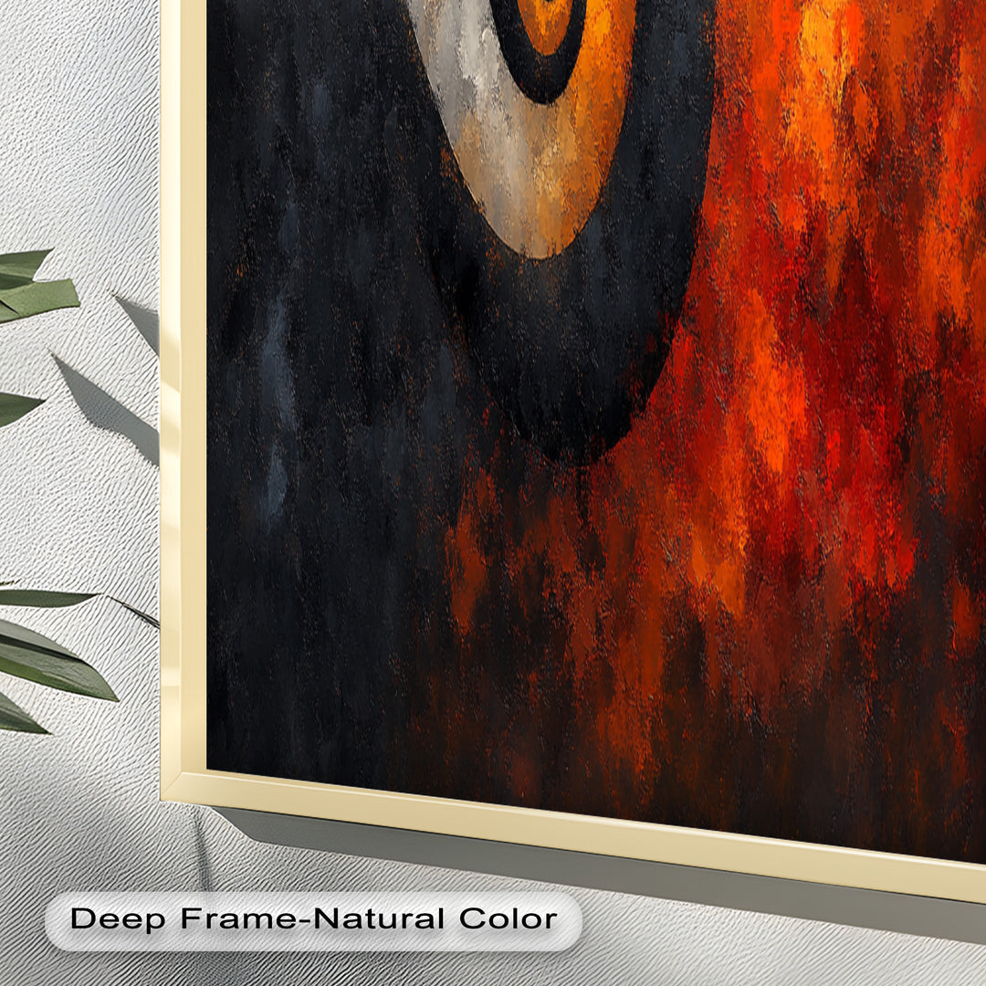 Autumn Swirl – Abstract Spiral Oil Painting