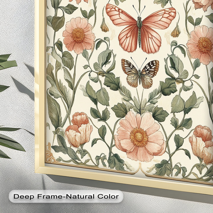 Whimsy in Bloom – Vintage Botanisches Ölgemälde