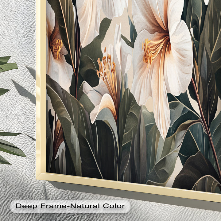 White Hibiscus – Botanical Oil Painting