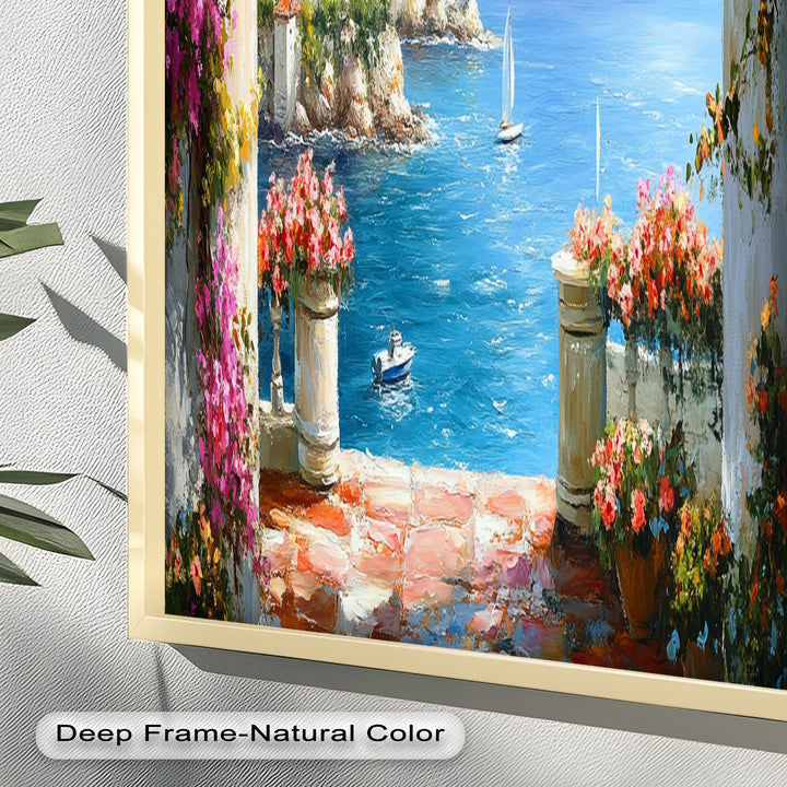 Mediterranean Coastal – Seaside Landscape Oil Painting