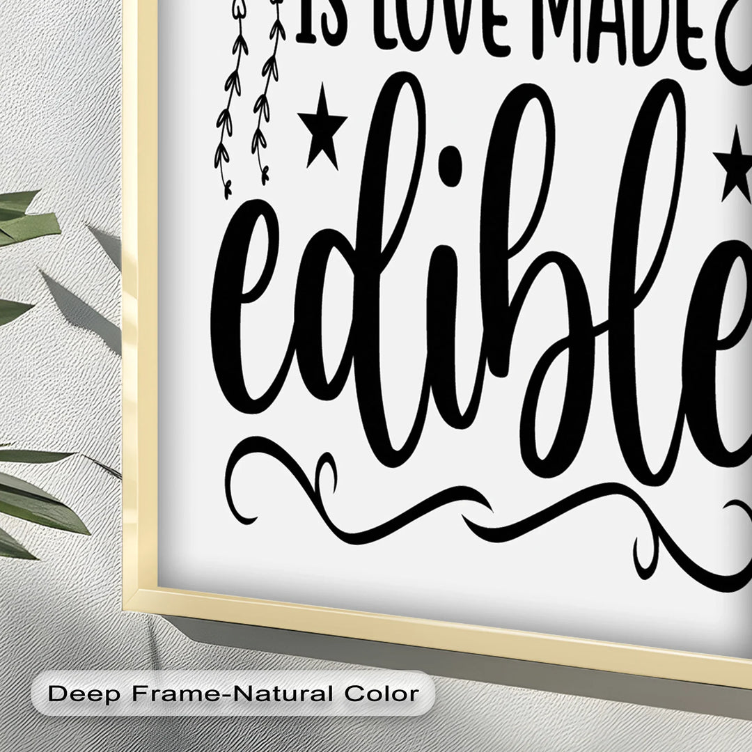 Cooking Is Love Made Edible – Framed Oil Painting - MyPhotoStation
