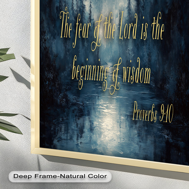 Proverbs 9:10 – The Fear of the Lord Bible Verse Oil Painting