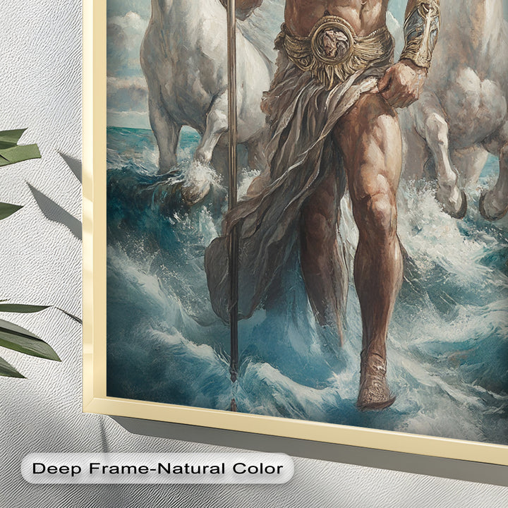 Lord of the Waves – Mythic Sea God Oil Painting