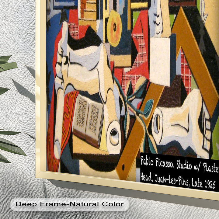 Studio with Plaster Head by Picasso – Cubist Oil Painting