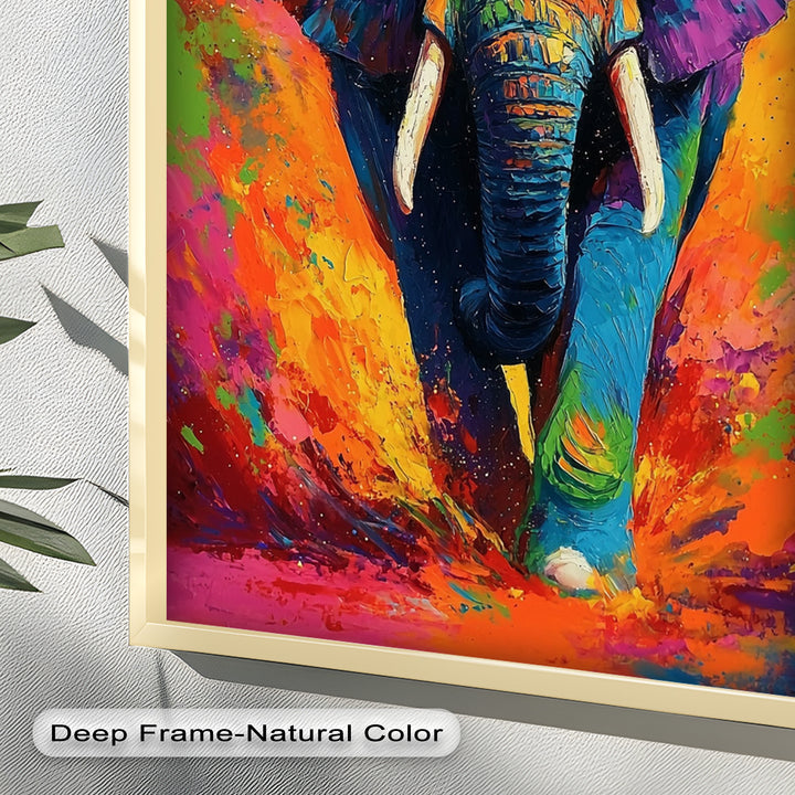 Color Explosion Elephant - Animal Oil Painting