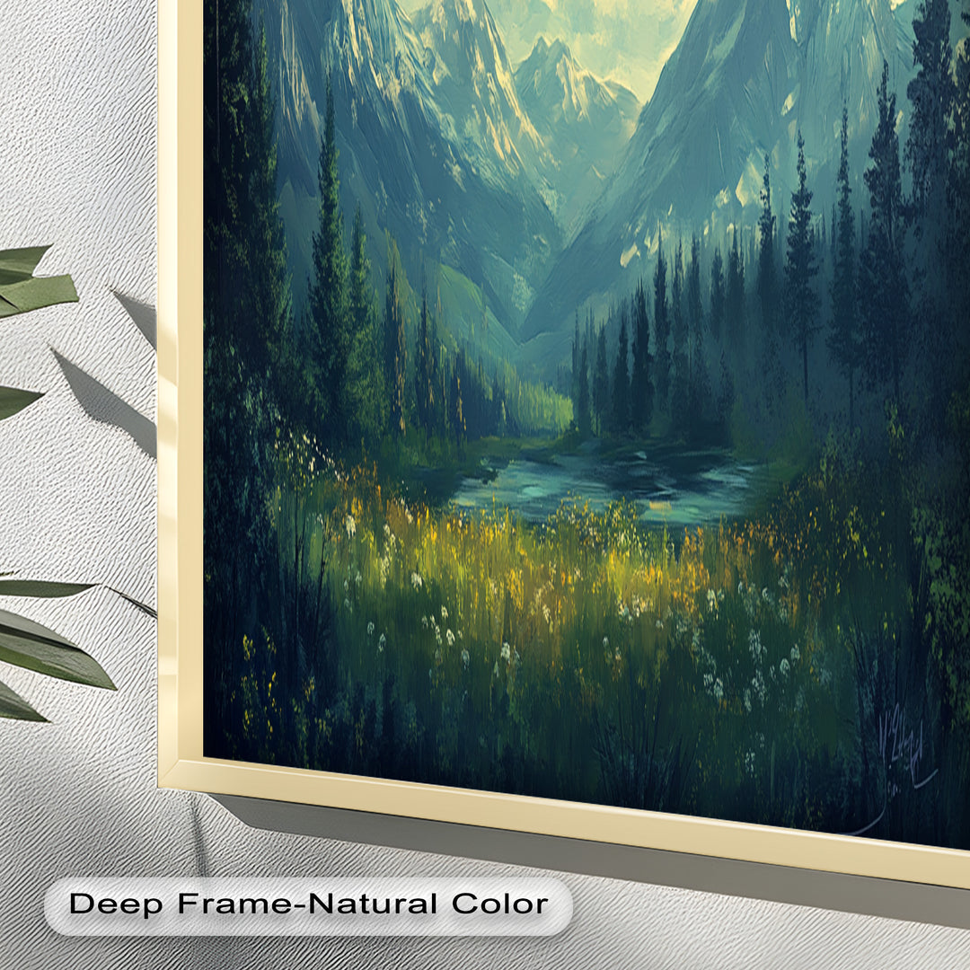 Mystic Mountain Solitude – Enchanting Landscape Oil Painting