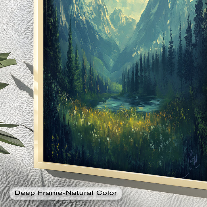 Mystic Mountain Solitude – Enchanting Landscape Oil Painting